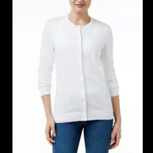 Authentic Karen Scott Jersey Cardigan - NEW WITH TAG - Picture 1 of 2